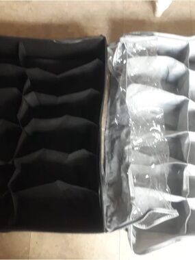 2-Pack Foldable Storage Organizer Bins in Black and Light Gray
